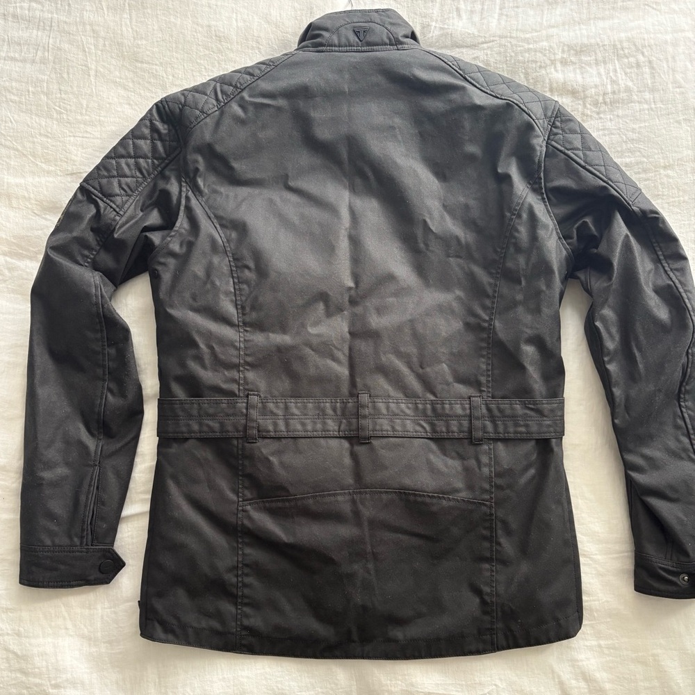 Triumph Beck Waxed Canvas Motorcycle Jacket + INCLUDED ARMOR! - Picture 11 of 13